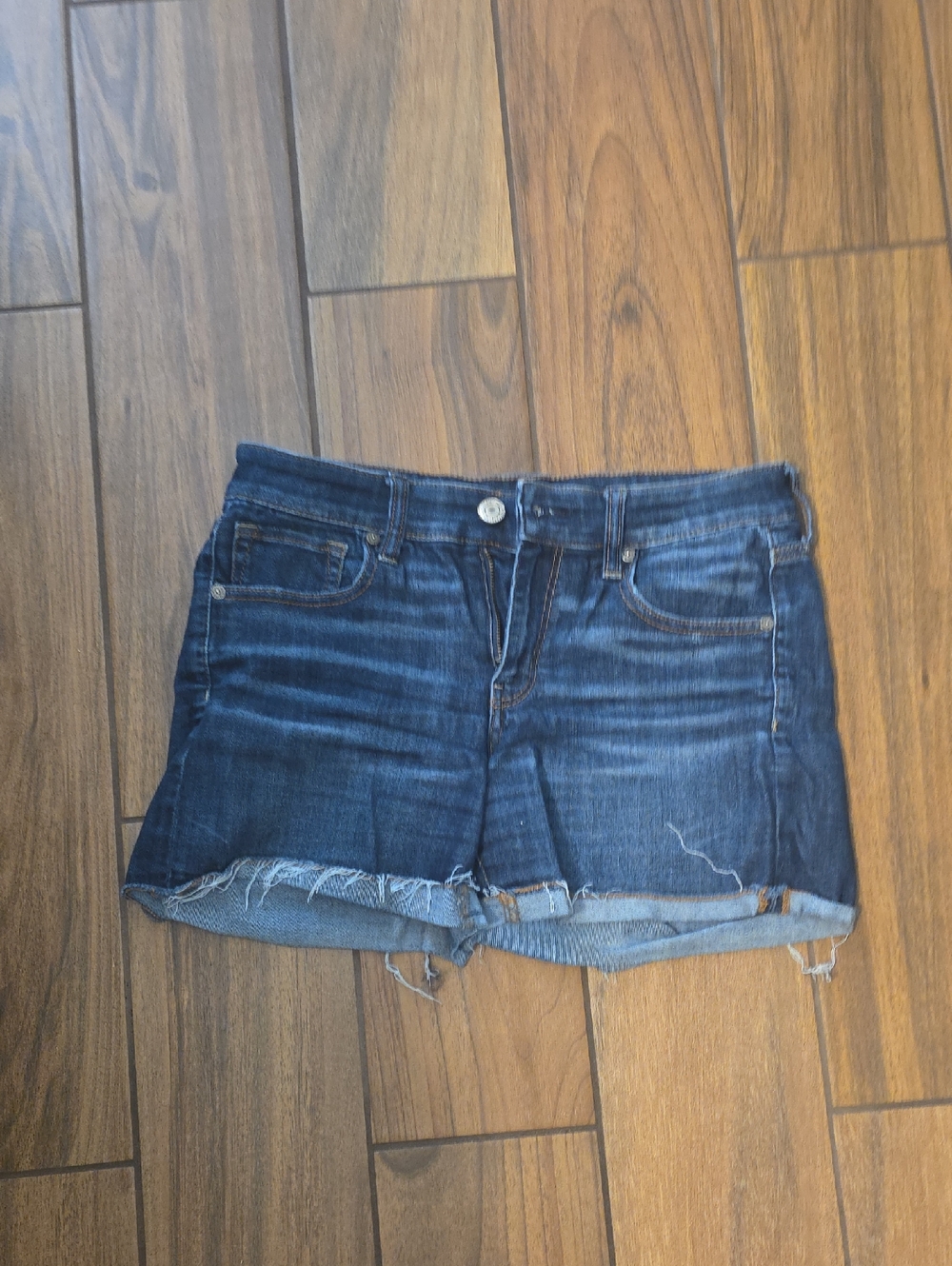 American Eagle Dark Wash Mid-Rise Jeans - Blue